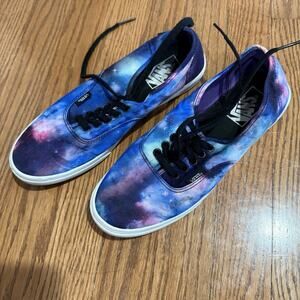 Vans Authentic Lo Pro Cosmic Galaxy Sneakers Blue Purple Women 7.5 Men 6